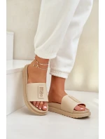 Klapki Damskie Big Star LL274A210 Beżowe