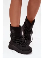 Kožené sněhule na platformě model 21728506 Černé - Lee Cooper