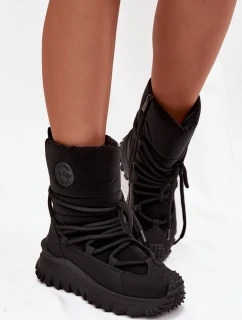 Kožené sněhule na platformě model 21728506 Černé - Lee Cooper