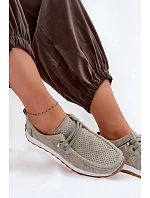 Dámské polobotky z přírodního semiše Zelená Amela