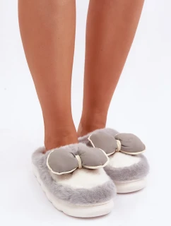 Papuče z umelej kožušiny s Mash Grey Grilis