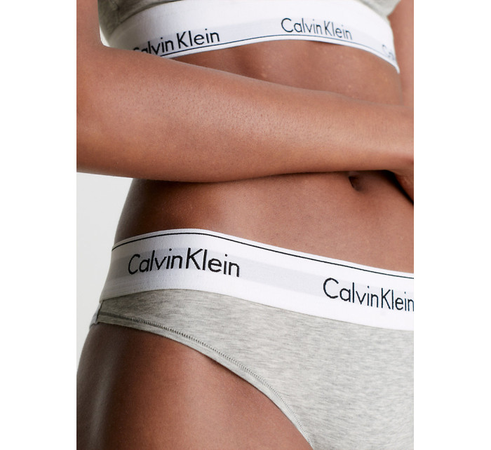 Dámske brazilky Brazilian Briefs Modern Cotton 000QF5981EP7A šedá - Calvin Klein