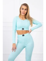 Pruhovaný top set model 20686778 mátový - Kesi