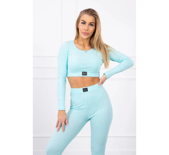 Pruhovaný top set model 20686778 mátový - Kesi
