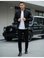 Pánská prošívaná bunda bomber černá model 21962023 - FashionStreet