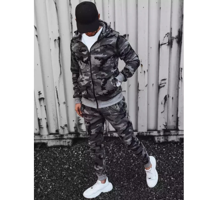 Pánske tmavosivé tepláky moro FashionStreet AX0623 Pánske tmavosivé tepláky moro FashionStreet AX0623