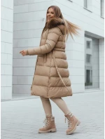 Dámská prošívaná zimní bunda s kožešinou STYLEBELLA béžová FashionStreet TY4609 Dámská prošívaná zimní bunda s kožešinou STYLEBELLA béžová FashionStreet TY4609