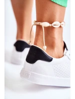 Damskie Skórzane Tenisówki BIG STAR HH274071 Biało-Czarne Damskie Skórzane Tenisówki BIG STAR HH274071 Biało-Czarne