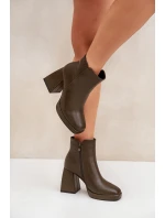 Boty Na Vysokém Podpatku Eko Kůže Tmavě Zelené model 21681576 - Boto