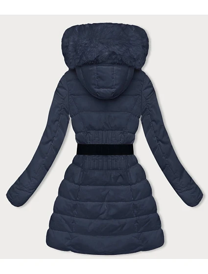 Tmavě modrá péřová dámská zimní bunda model 21245977 - LHD
