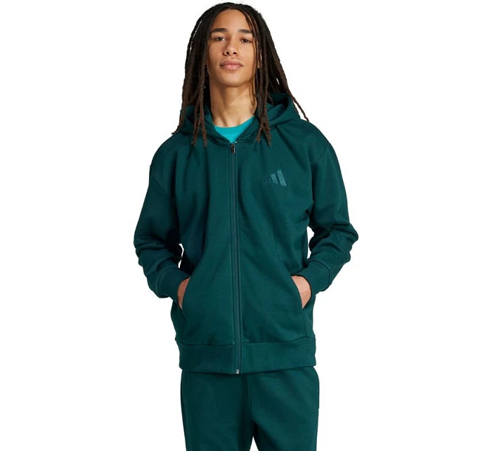 Pánska mikina adidas ALL SZN Fleece Full-Zip Sweatshirt green JX5101 pánska