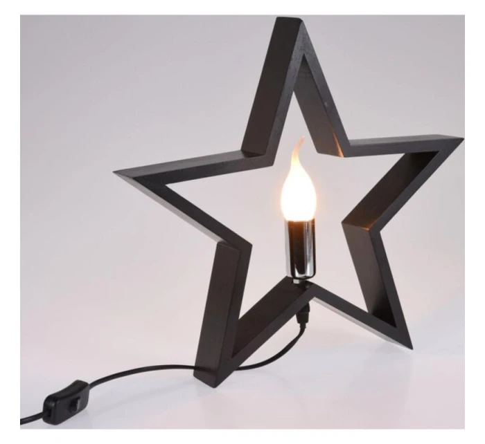 Dekoratívna hviezda s LED osvetlením 35 cm čierna Dětské