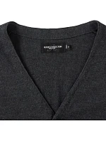 Pánský pletený cardigan s výstřihem do V 11. charcoal marl model 22476190 - Russell Athletic Pánský pletený cardigan s výstřihem do V 11. charcoal marl model 22476190 - Russell Athletic