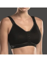 frontline otvorená športová podprsenka so zapínaním vpredu 5523 čierna - Active