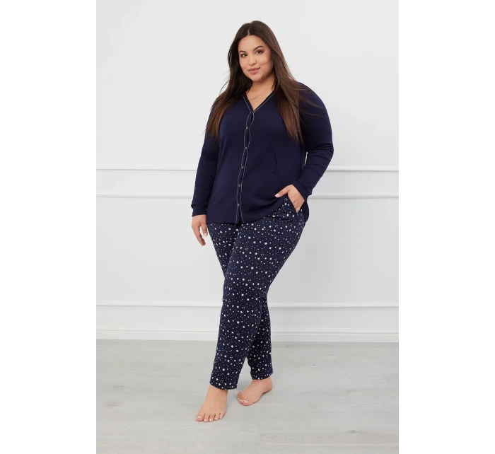 Talianska móda Libra long length sp. farba:navy blue/print Talianska móda Libra long length sp. farba:navy blue/print