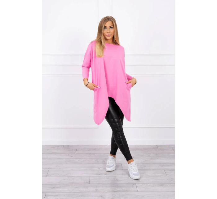 Oversize blúzka vo svetlo ružovej farbe