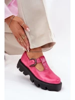 Lakierowane Skórzane Półbuty Z Klamrą Zazoo 20183 Fuksja Lakierowane Skórzane Półbuty Z Klamrą Zazoo 20183 Fuksja