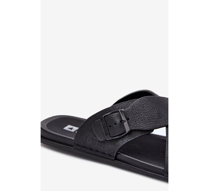 Pánské Kožené Sandały S Přezkou Big Star model 21693015 Černé - Big Star Shoes