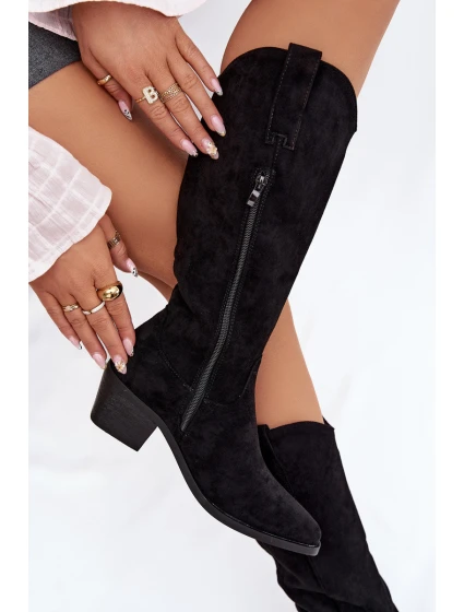 Kozačky Kovbojky Dámské Černé model 21821849 - Boto Kozačky Kovbojky Dámské Černé model 21821849 - Boto