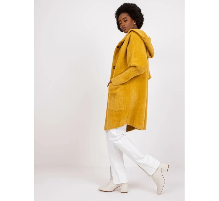 Dámsky kabát MBM PL 1518.95P tmavo žltý