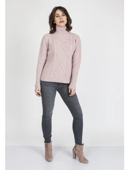 Sveter Estelle SWE 121 Powder pink - MKMSwetters Sveter Estelle SWE 121 Powder pink - MKMSwetters