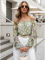 Dámská pruhovaná halenka green Dstreet model 21974871 - FashionStreet