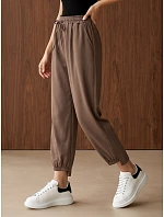 Spodnie damskie joggery z w brązowe model 22371851 - FashionStreet Spodnie damskie joggery z w brązowe model 22371851 - FashionStreet