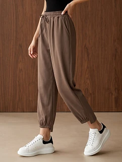 Spodnie damskie joggery z w brązowe model 22371851 - FashionStreet