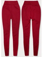 Hrubšie červené bavlnené legíny (YW06039-5)