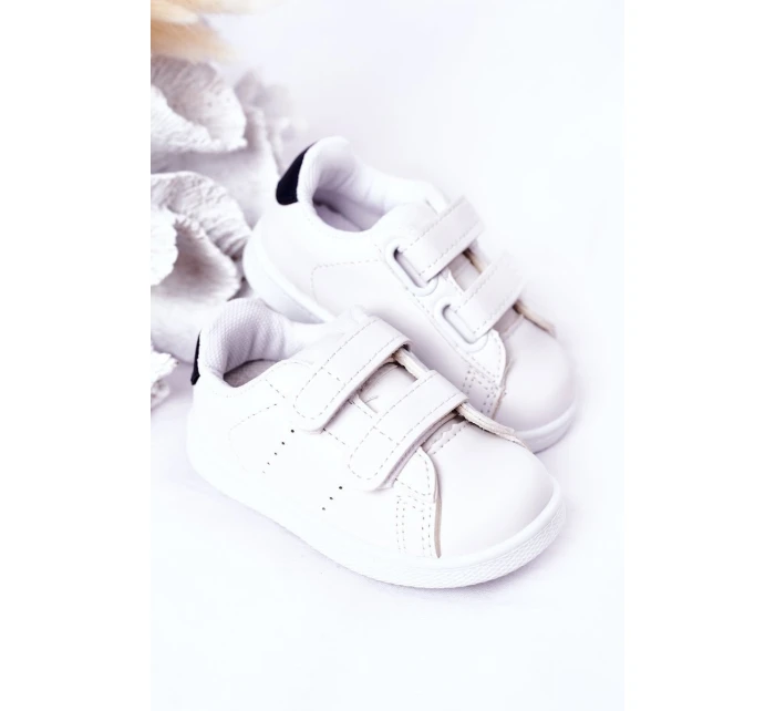 Dziecięce Tenisówki Na Rzepy Biało-Granatowe California