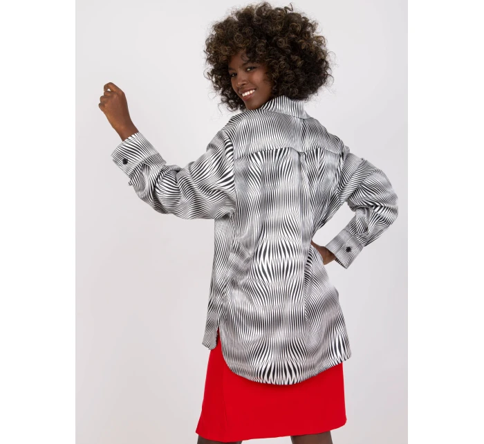 Dámska košeľa-LK-KS-508891-1.55P-biela-čierna