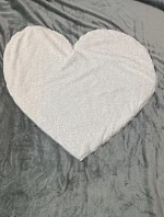 Semišová deka so srdcom sivá - Noidinotte