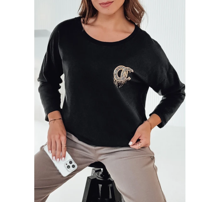 Dámská oversize halenka černá Dstreet model 21982031 - FashionStreet Dámská oversize halenka černá Dstreet model 21982031 - FashionStreet