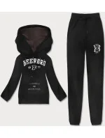 Dámska fleecová tepláková súprava v čiernej farbe (ZCH2210)