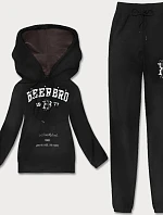 Dámska fleecová tepláková súprava v čiernej farbe (ZCH2210)