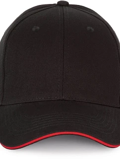 KP 185 6 panelová sandwich kšiltovka model 22423198 black/red - K-up