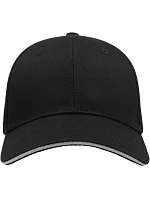 Sport Sandwich 6 panelová kšiltovka black/white model 22479516 - Atlantis Headwear Sport Sandwich 6 panelová kšiltovka black/white model 22479516 - Atlantis Headwear