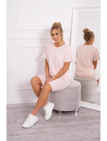 Souprava top+legíny pudrově růžová Souprava top+legíny pudrově růžová