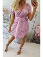 Bodkované šaty fialové Bodkované šaty fialové