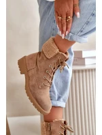 Dámske členkové topánky QT86 Taupe Brown - Seastar