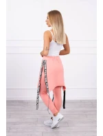 Nohavice/oblek s nápisom marhuľová selfie