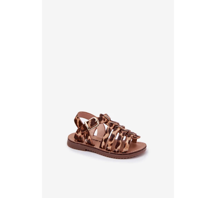 Sandałki Dziecięce Dziewczęce Z Eko Skóry Panterka Mariana Sandałki Dziecięce Dziewczęce Z Eko Skóry Panterka Mariana