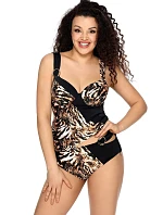 Dámske plavky Tankiny ST-21 Black with Brown - Ava