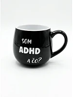 Keramický hrnček Som ADHD a čo? 300 ml čierny - Giftela