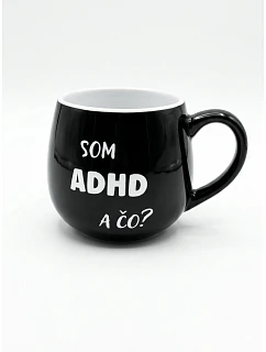 Keramický hrnček Som ADHD a čo? 300 ml čierny - Giftela