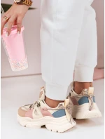 Dámské tenisky na podrážce beige Dstreet model 21983123 - FashionStreet Dámské tenisky na podrážce beige Dstreet model 21983123 - FashionStreet