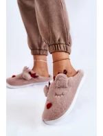 Dámské vánoční kožešinové pantofle se model 21605221 béžovou Claire - Boto