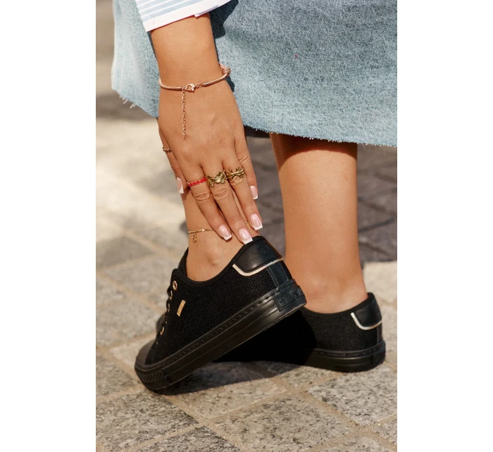 Dámske plátenné tenisky Big Star - čierne Dámske plátenné tenisky Big Star - čierne