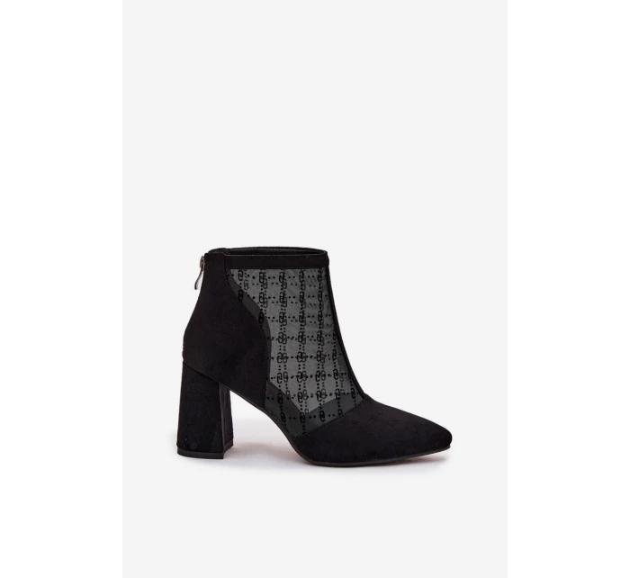 Dámske čižmy D&A na kolíku - čierne Dámske čižmy D&A na kolíku - čierne