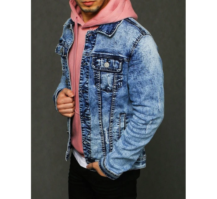 Pánska džínsová bunda modrá TX3224 Pánska džínsová bunda modrá TX3224